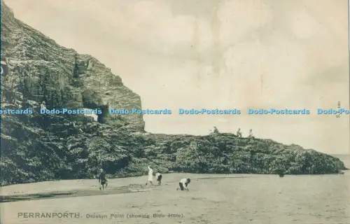 R025723 Perranporth Droskyn Point Peacock Art Monotone