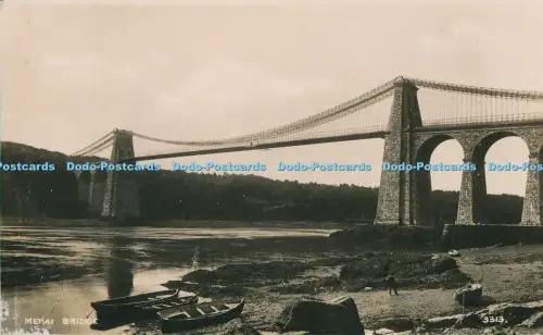 R027048 Menai Bridge Photochrom No 3313