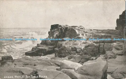 R027056 Whitley Bay Table Rocks Photochrom Sepiatone