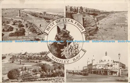 R027075 Viel Glück aus Whitley Bay Multi View Valentine Phototype 1945