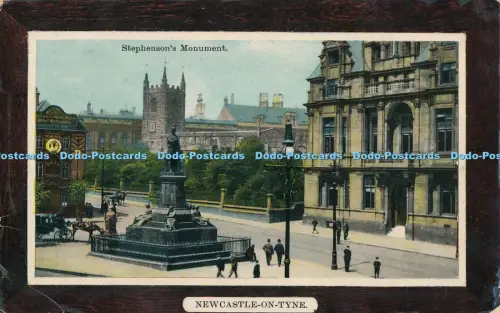 R027078 Stephensons Monument Newcastle on Tyne A and G Taylor Reality 1909