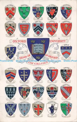 R027400 Oxford University Arms of Oxford The Colleges Alfred Savage 1949