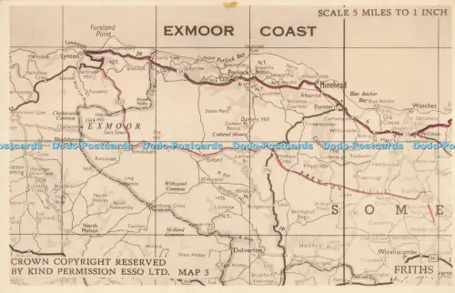 R027408 Exmoor Coast A Map Frith