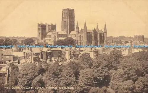 R027424 Durham Cathedral From St Oswalds Photochrom Sepiatone No 4785