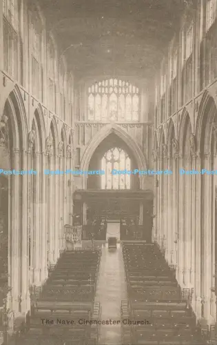 R027434 The Nave Cirencester Church W Dennis Moss Cecily