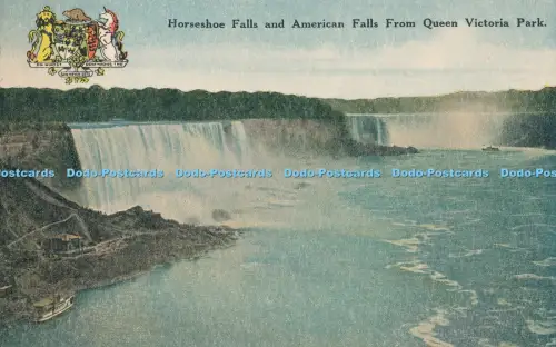 R027597 Horseshoe Falls und American Falls vom Queen Victoria Park F H Leslie
