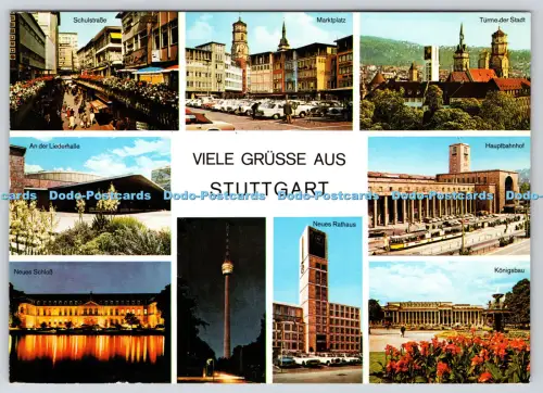 L347355 Viele Grusse aus Stuttgart Neues Rathaus Bild Druck und Verlag PM Konsta