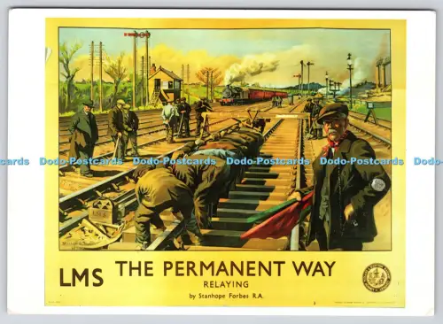 L349257 L M S The Permanent Way London Midland and Scottish Railway Poster Natio