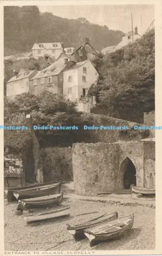 R036010 Eingang zum Dorf. Clovelly. G. S. Reilly. Majestic