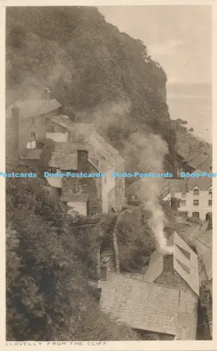 R036055 Clovelly von der Klippe. G. S. Reilly. Majestic