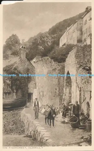 R036108 Der Fischmarkt. Clovelly. G. S. Reilly. Majestic