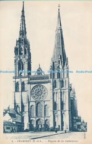 R036195 Chartres. Facade de la Kathedrale. G. Artaud
