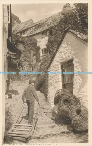 R036255 North Hill und Backstairs Clovelly. G. S. Reilly. Majestic