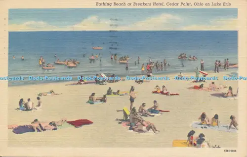 R036353 Badestrand im Breakers Hotel Cedar Point. Ohio und Lake Erie. Rich Ho