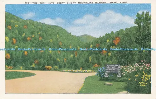 R036406 The Turn Into Great Smoky Mountains National Park. Tenn. E. C. Kropp