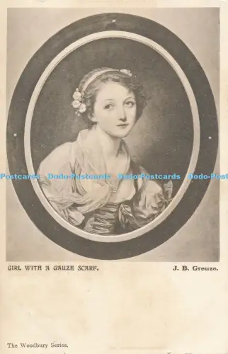 R036500 Mädchen mit Mullschal. J. B. Greuze. Woodbury
