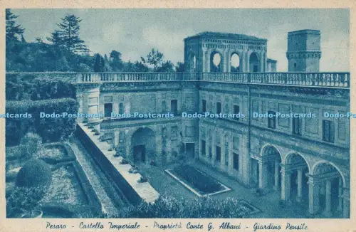R036744 Pesaro. Castello Imperiale. Proprieta Conte G. Albani. Giardino Penis
