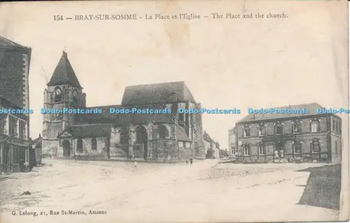 R036908 Bray Sur Somme. Der Ort und die Kirche. G. Lelong