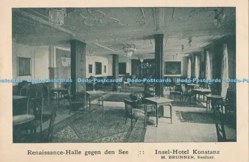 R037046 Renaissance Halle gegen den See. Insel Hotel Konstanz. M. Brunner