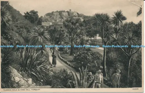 R037222 Terrasse Walk and Vane Hill. Torquay. 1935