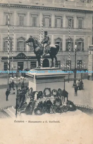 R037411 Genova. Monumento a G. Garibaldi. 1909