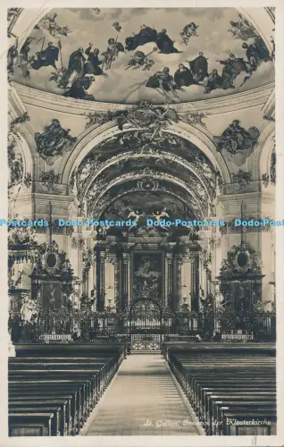R037801 St. Gallen Inneres der Klosterkirche Fotoglob 1931 B Hopkins