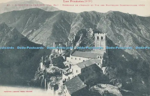 R037857 Les Pyrenees St Martin du Canigou Ensemble de l Abbaye et Vue des Nouvel