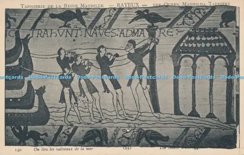 R038089 Bayeux Die Königin Mathilda Wandteppich auf Reifen les Vaisseaux de la Mer B Hop