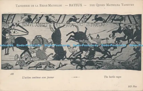 R038090 Bayeux Die Königin Mathilde Wandteppich The Battle Rages 1954 B Hopkins