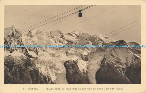 R038107 Chamonix Teleferique de Plan Praz au Brevent et Chaine du Mont Blanc B H