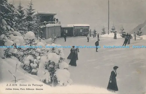 R038112 Scene de Patinage Jullien Freres No 3173 B Hopkins