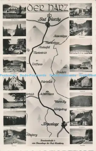 R038179 Der Harz Mehrfachansicht Bundesstraße von Braunlage bis Bad Harzburg Friko R