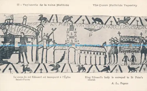 R038214 Die Königin Mathilde Wandteppich König Edwards Körper wird nach St. Peters C befördert