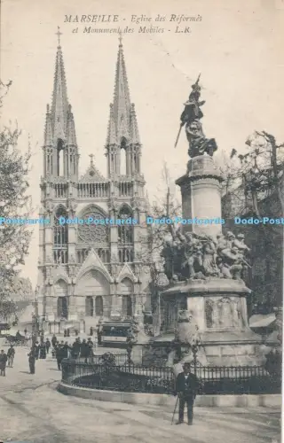 R038559 Marseille Eglise des Reformes et Monument des Mobiles B Hopkins