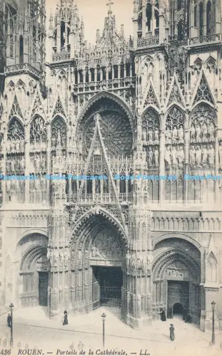R038586 rouen Portails de la Cathedrale LL No 436 B Hopkins