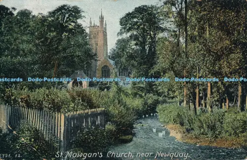 R039367 St. Mawgans Kirche bei Newquay Hartmann 1903