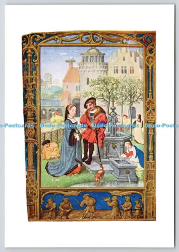 L353767 British Museum. April. Liebhaber im Garten. Hockerkugel. aus Flämischer Cale