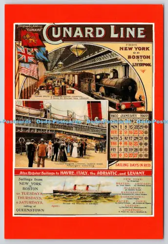 L353924 Cunard Line. Marine Kunst Poster Sammlung. 1993