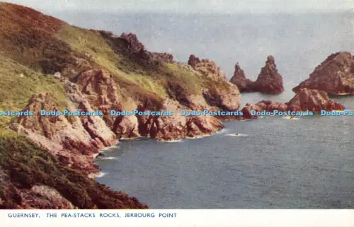 R040633 Guernsey The Peastacks Rocks Jerbourg Point Photochrom