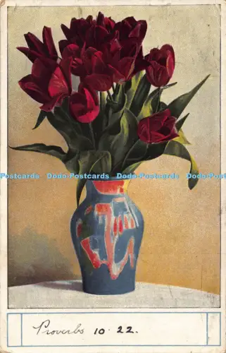 R041849 Alte AK Blumen in Vasen 1924