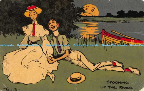 R041862 Spooning Up the River Davidson Bros 1906