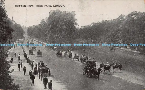 R041873 Rotten Row Hyde Park London The Auto Photo 1908