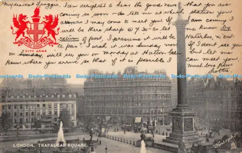 R042170 London Trafalgar Square Tuck 1906