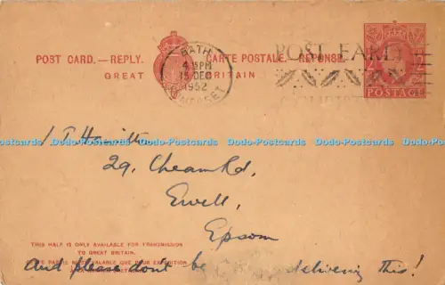 R042175 alte schriftliche Postkarte 1952