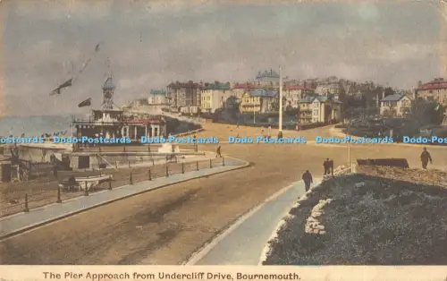 R042268 Der Pier-Anflug vom Undercliff Drive Bournemouth Harvey Barton 1908