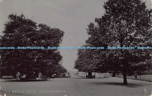 R042283 The Broad Walk Regents Park Tuck Silverette 1905