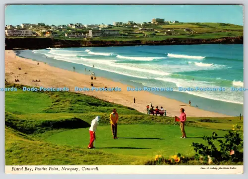 L352124 Newquay Cornwall Fistral Bay Pentire Point John Hinde E Ludwig 1978
