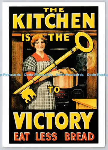 L354423 The Kitchen is the Victory Eat Less Bread British Poster c 1916 Imperial