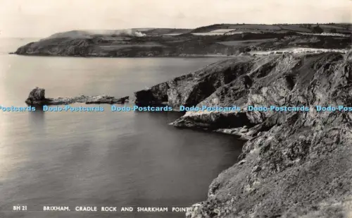 R042587 Brixham Wiege Rock und Sharkham Point C E Riley Masons Alpha RP