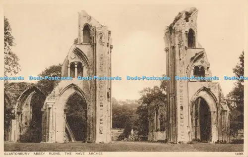 R042669 Glastonbury Abbey Ruins The Nave Arches Photochrom No 54885